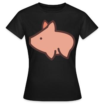 Petit cochon - T-shirt Femme - noir - Devant - AI Model Female 172 dark (172cm)