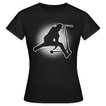 Scooter Stunt Scooter Pedal Scooter Stunt Scooter - Women's T-Shirt - black - Front - AI Model Female 172 dark (172cm)