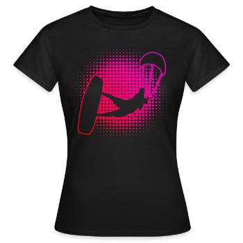 Kitesurf Kitesurf kitesurf kitesurfer kite - T-shirt Femme - noir - Devant - AI Model Female 172 dark (172cm)