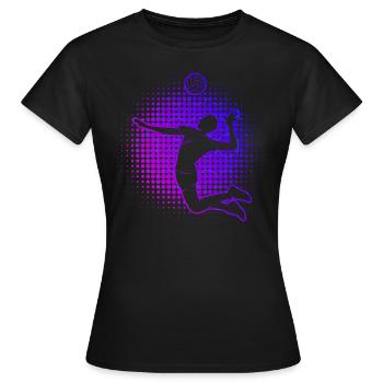 Volley Herren Beach Volley Volleyballer - Frauen T-Shirt - Schwarz - Vorne - AI Model Female 172 dark (172cm)