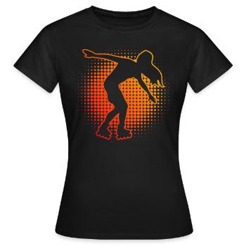 Patins à roulettes pour femmes Patins à roulettes Patins à roulettes - T-shirt Femme - noir - Devant - AI Model Female 172 dark (172cm)