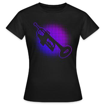 Trompete Trompetenspieler Trompeter Trompeter Trompeteur - T-shirt Femme - noir - Devant - AI Model Female 172 dark (172cm)