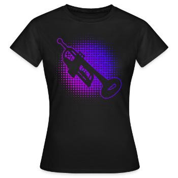 Damen Trompetenspielen Trompeten Spieler - Frauen T-Shirt - Schwarz - Vorne - AI Model Female 172 dark (172cm)