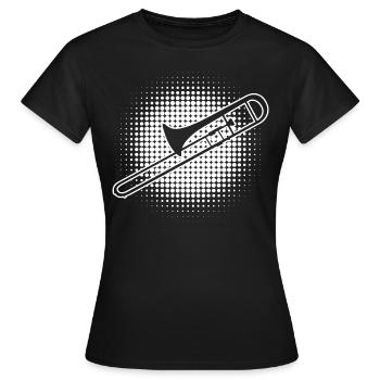 Trombone Brass Band Brass Instrument - T-shirt Femme - noir - Devant - AI Model Female 172 dark (172cm)