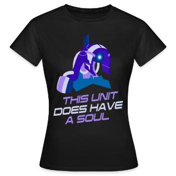 Cette unité a une âme - T-shirt Femme - noir - Devant - AI Model Female 172 dark (172cm)