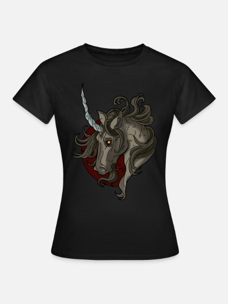 Einhorn Unicorn Goth - Women's T-Shirt - black
