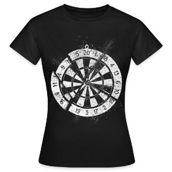 Fléchettes, jeu de fléchettes, jeu de fléchettes, fléchettes, joueurs de fléchettes - T-shirt Femme - noir - Devant - AI Model Female 172 dark (172cm)