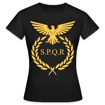 Chemise SPQR Historsisches - T-shirt Femme - noir - Devant - AI Model Female 172 dark (172cm)