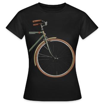Fahrrad im Vintage Style - Frauen T-Shirt - Schwarz - Vorne - AI Model Female 172 dark (172cm)