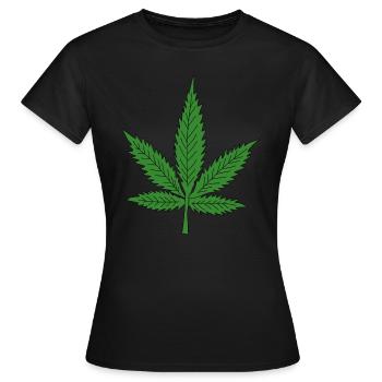 hanfblatt - Frauen T-Shirt - Schwarz - Vorne - AI Model Female 172 dark (172cm)