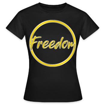 Liberté - T-shirt Femme - noir - Devant - AI Model Female 172 dark (172cm)