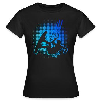 Kitesurf Kitesurf Kitesurf Kitesurf Kitesurf Kitesurfer - T-shirt Femme - noir - Devant - AI Model Female 172 dark (172cm)