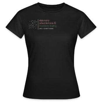Sagittarius Sternzeichen Schütze - Frauen T-Shirt - Schwarz - Vorne - AI Model Female 172 dark (172cm)