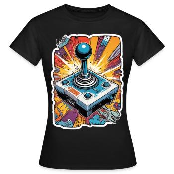 Retro Gamer Adventure Joystick - T-shirt Femme - noir - Devant - AI Model Female 172 dark (172cm)