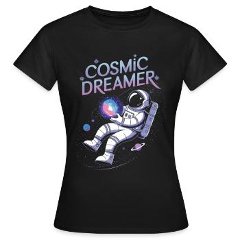 Cosmic Dreamer - Women's T-Shirt - black - Front - AI Model Female 172 dark (172cm)