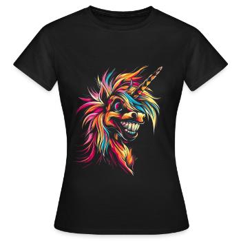 Licorne Féroce ! - T-shirt Femme - noir - Devant - AI Model Female 172 dark (172cm)