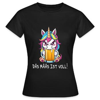 Bière Arc-en-ciel Licorne Meuse Licorne Bière maléfique - T-shirt Femme - noir - Devant - AI Model Female 172 dark (172cm)