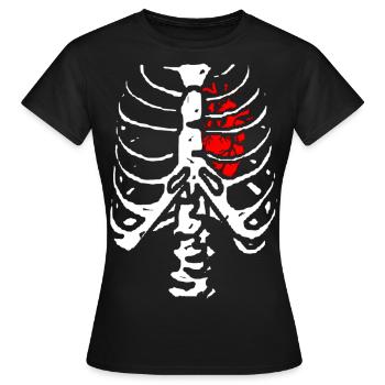 squelette - T-shirt Femme - noir - Devant - AI Model Female 172 dark (172cm)