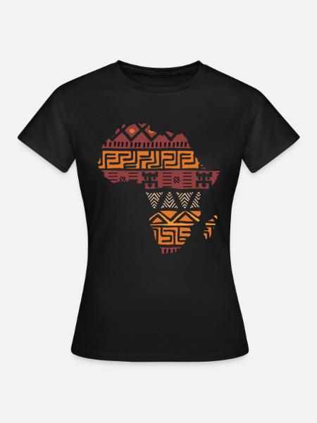 braunkarte afrika geschenk - Dame-T-shirt - sort
