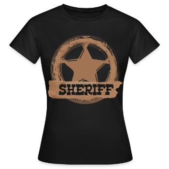 Sheriff Stern - Women's T-Shirt - black - Front - AI Model Female 172 dark (172cm)