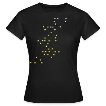 étoiles blanc jaune idée cadeau idée cadeau idée - T-shirt Femme - noir - Devant - AI Model Female 172 dark (172cm)