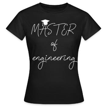 Maîtrise de l’ingénierie - T-shirt Femme - noir - Devant - AI Model Female 172 dark (172cm)