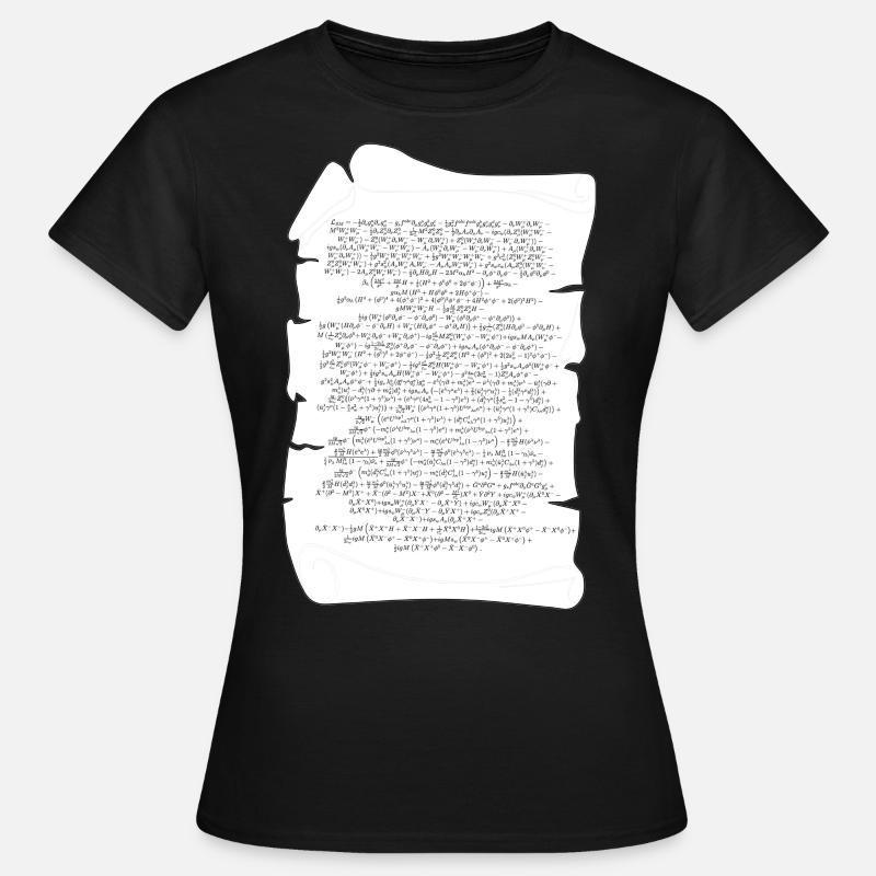 Higgs Boson Langrangesche Standard Model Formula - Women's T-Shirt - black