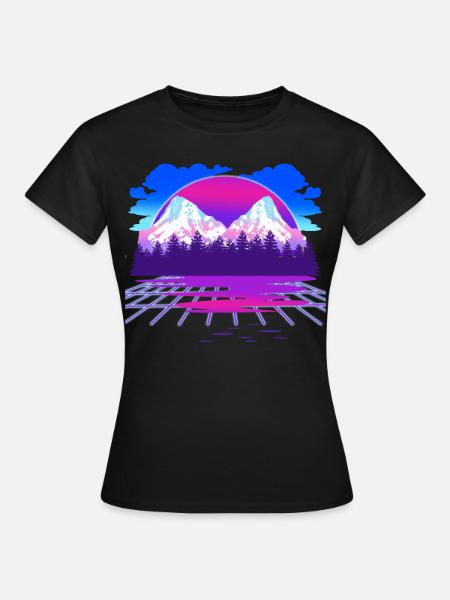 Vaporwave - Frauen T-Shirt - Schwarz