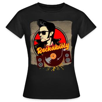 Rockabilly - T-shirt Femme - noir - Devant - AI Model Female 172 dark (172cm)