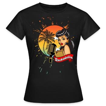 Rockabilly and Rockabella - T-shirt Femme - noir - Devant - AI Model Female 172 dark (172cm)