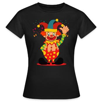 Clown Karneval - T-shirt Femme - noir - Devant - AI Model Female 172 dark (172cm)