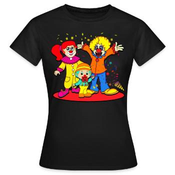 Karneval Clown - T-shirt Femme - noir - Devant - AI Model Female 172 dark (172cm)