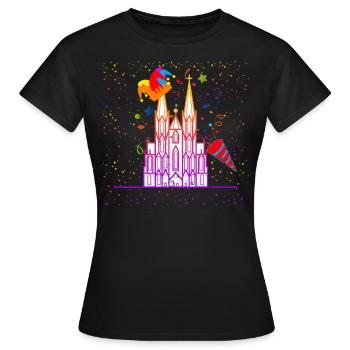 Carnaval de Cologne - T-shirt Femme - noir - Devant - AI Model Female 172 dark (172cm)