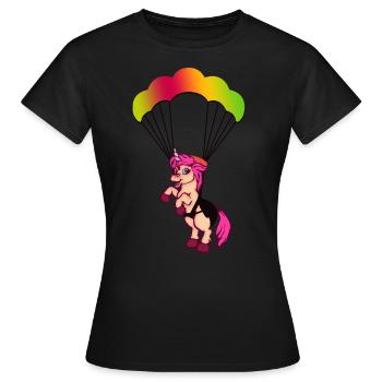 Voler en parapente - T-shirt Femme - noir - Devant - AI Model Female 172 dark (172cm)