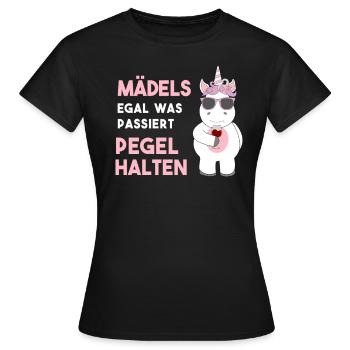 Eihorn JGA Damen Spruch - Junggesellin Geschenk - Frauen T-Shirt - Schwarz - Vorne - AI Model Female 172 dark (172cm)