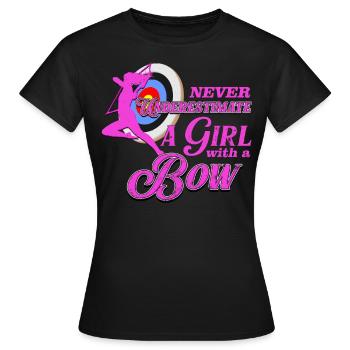 tir à l'arc - T-shirt Femme - noir - Devant - AI Model Female 172 dark (172cm)