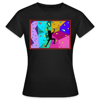 Sportklettern, Bouldern - Frauen T-Shirt - Schwarz - Vorne - AI Model Female 172 dark (172cm)