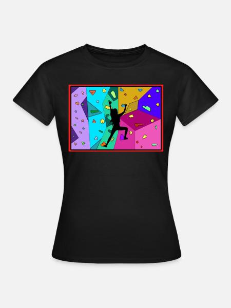 Sportklettern, Bouldern - Frauen T-Shirt - Schwarz