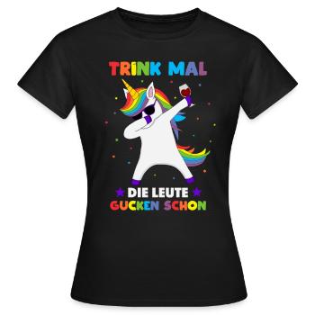Junggesellenabschied Saufen Trinkspruch - Frauen T-Shirt - Schwarz - Vorne - AI Model Female 172 dark (172cm)