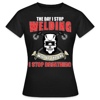 Welding - Women's T-Shirt - black - Front - AI Model Female 172 dark (172cm)
