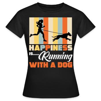 Sports canins, canicross - T-shirt Femme - noir - Devant - AI Model Female 172 dark (172cm)