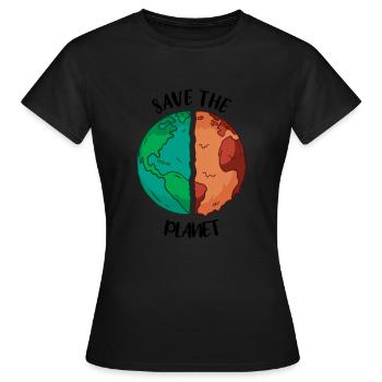 Save the planet - Women's T-Shirt - black - Front - AI Model Female 172 dark (172cm)