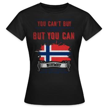 Norvège, Scandinavie, Oslo - T-shirt Femme - noir - Devant - AI Model Female 172 dark (172cm)