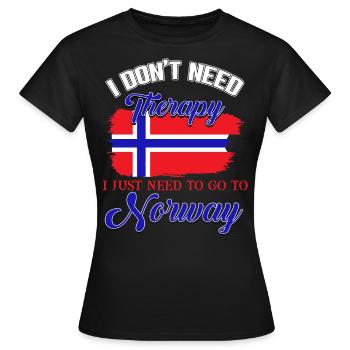 Norwegen, Reiseziel, Troll - Frauen T-Shirt - Schwarz - Vorne - AI Model Female 172 dark (172cm)