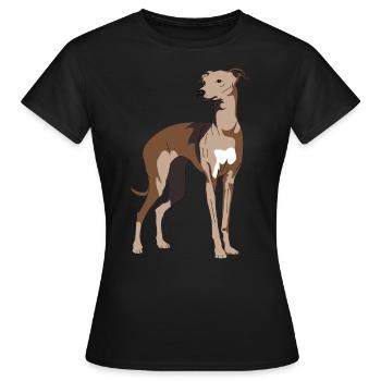 Greyhound, galgo, greyhounds - Women's T-Shirt - black - Front - AI Model Female 172 dark (172cm)