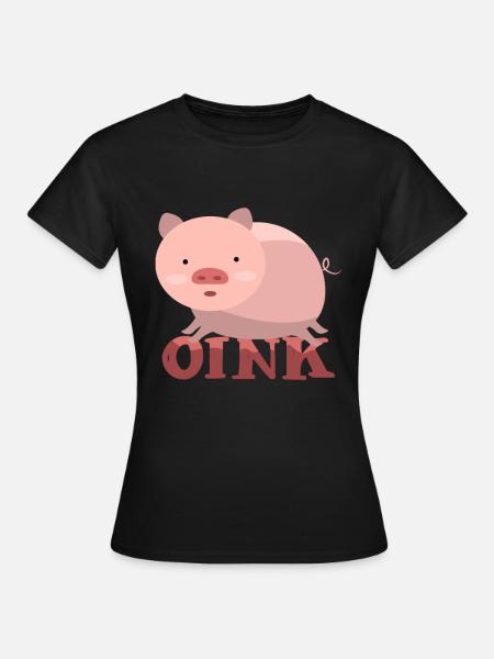 Schwein, Schwein Sau, Schwein Schweine - Frauen T-Shirt - Schwarz