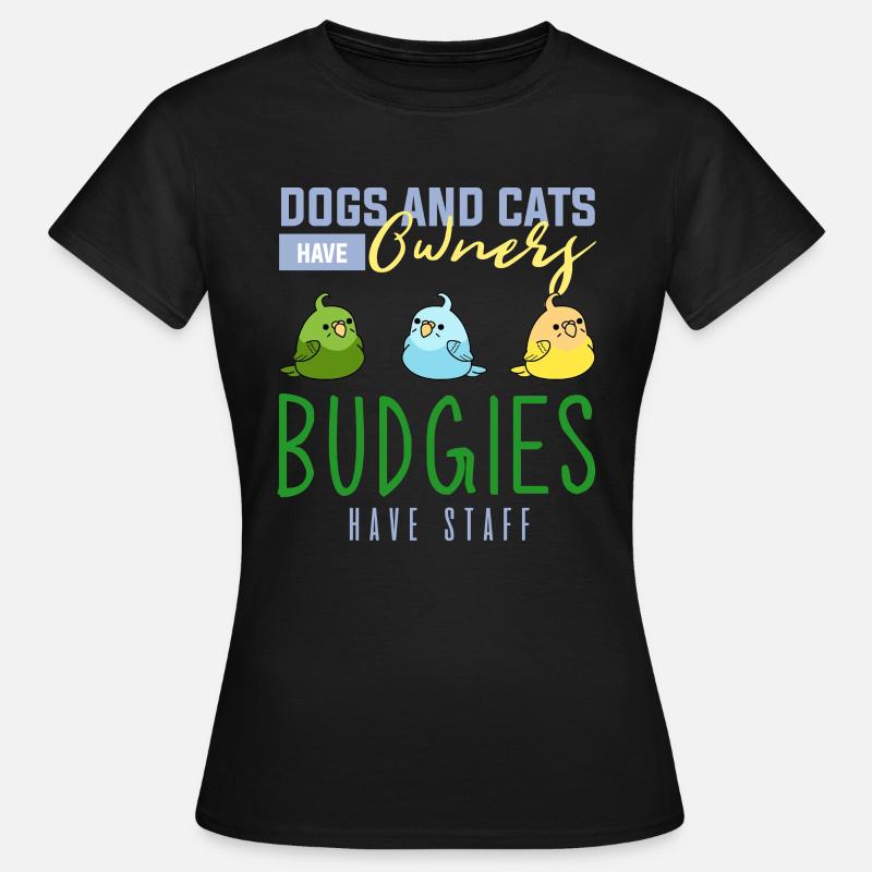 Budgerigar, budgie birds, parakeet - Women's T-Shirt - black