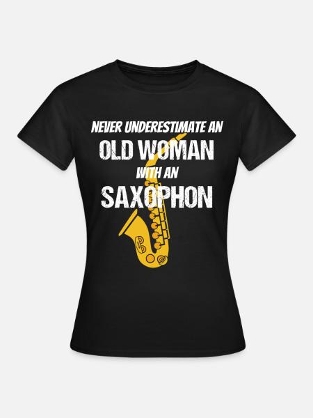 Saxophonist Geschenk für Saxophonisten Saxophon - Frauen T-Shirt - Schwarz
