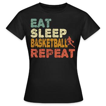 Basketballer Basketball Korb Slamdunk Geschenkidee - Frauen T-Shirt - Schwarz - Vorne - AI Model Female 172 dark (172cm)