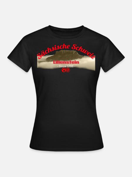 Sächsiche Schweiz - Lilienstein - Frauen T-Shirt - Schwarz